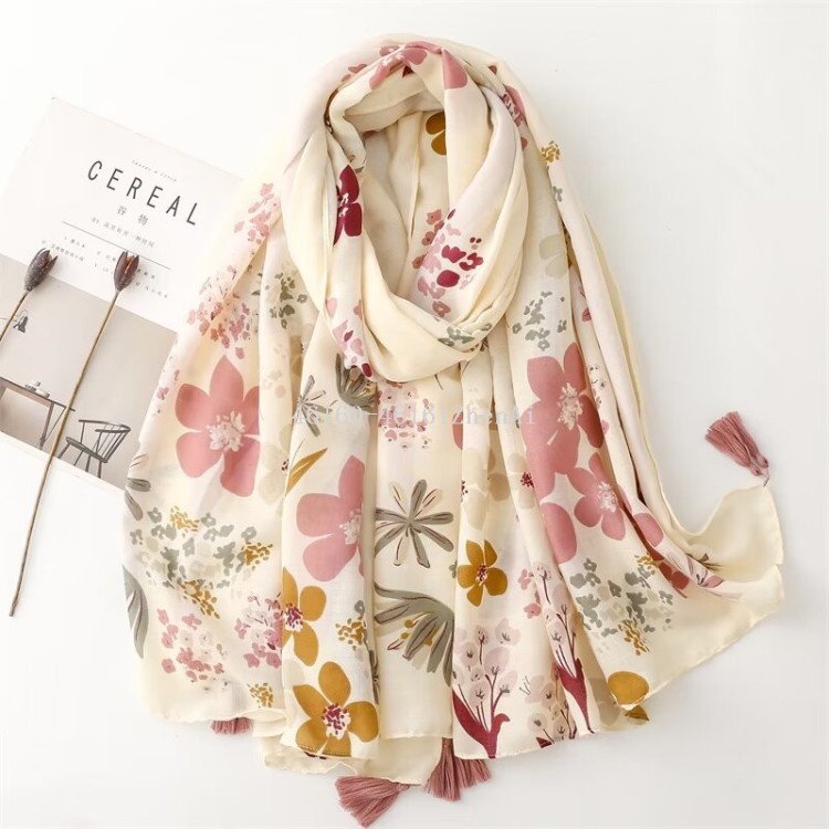 New cross-border export printed long scarf e-commerce live-streaming scarf wholesale supply chain supply