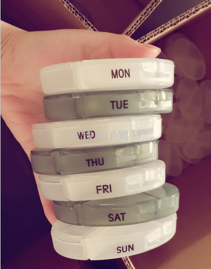 户外便携Tritan创意药盒 七天药盒  药盒迷你随身药盒细节图