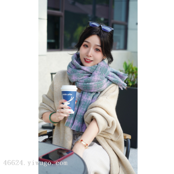 Cross-border scarf wholesale, new 40-loop yarn series, dreamy country style, e-commerce live streaming supply chain