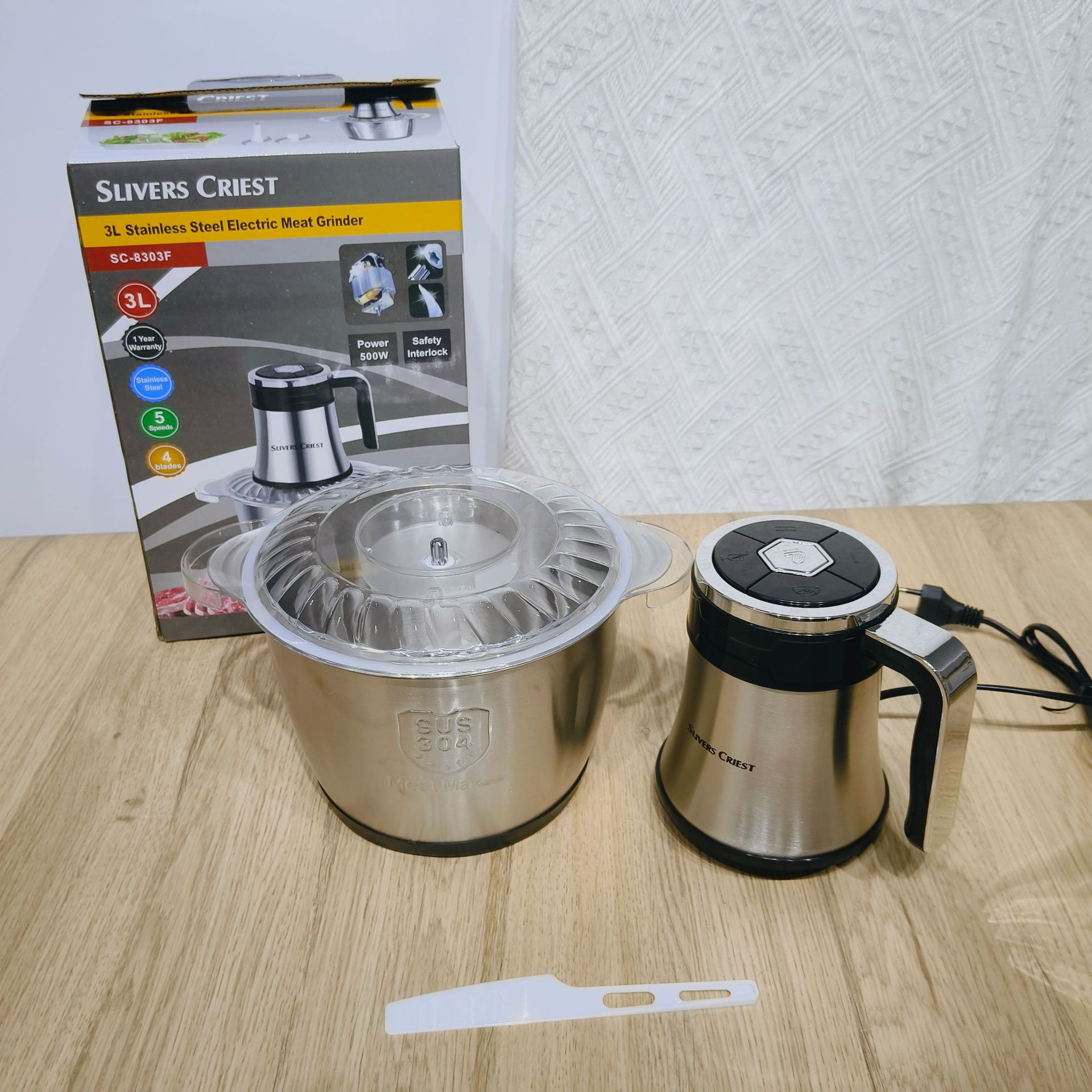 New 3liters 跨境3l不锈钢绞肉机家用电动小型搅拌料理机厂家直销