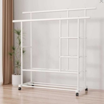 Indoor simple floor-standing clothes drying rack, home bedroom hanging clothes rack, simple clothes drying rack, coat rack for storage Specification image