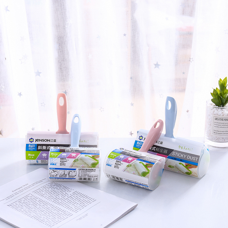 厂家定制可撕式粘毛器便携式粘衣物宠物粘毛直撕斜撕粘尘器除尘刷产品图