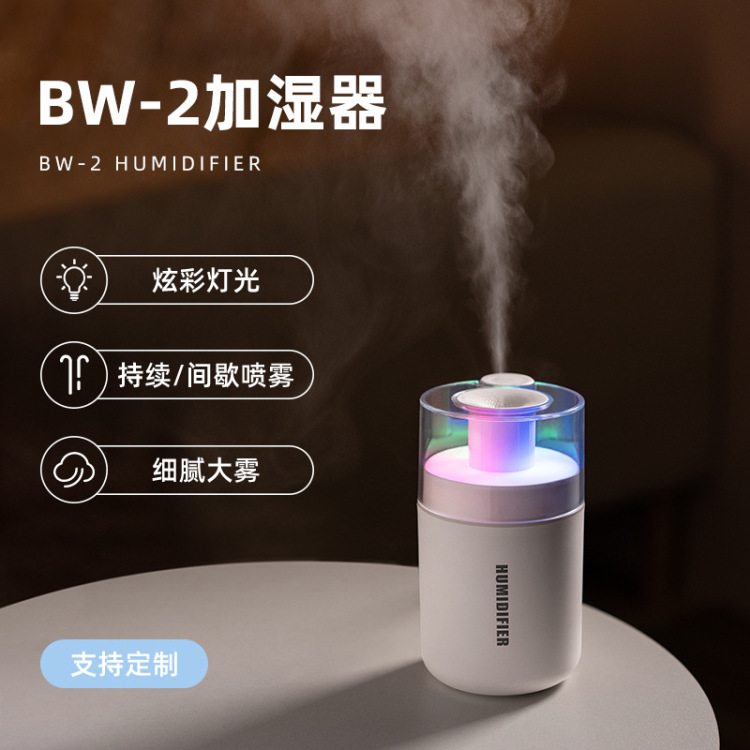 空气净化迷你加湿器静音小型卧室家用车载usb七彩雾化香薰加湿器