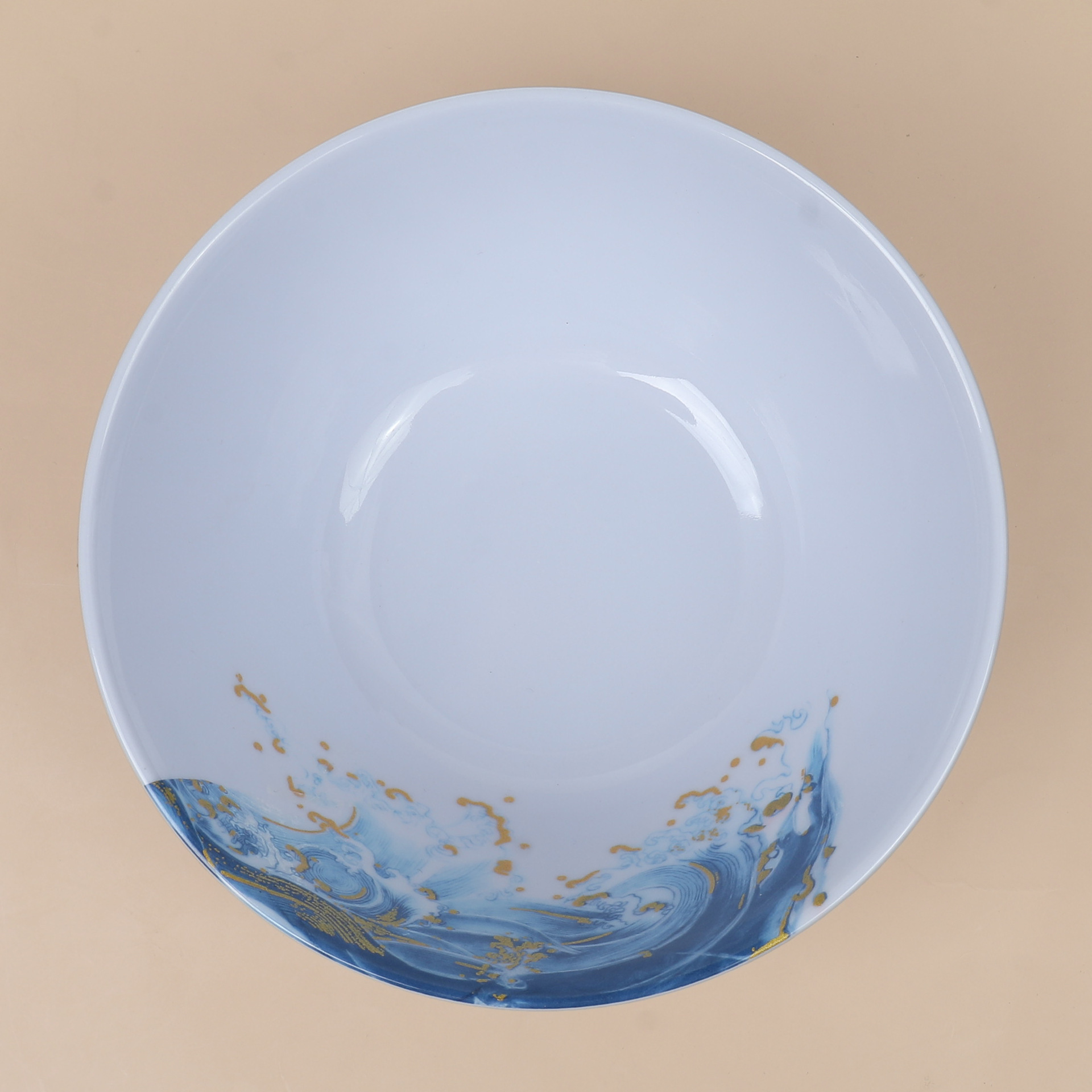 Blue wave pattern small ceramic bowl and plate set, bone China tableware, ceramic tableware set Application Scenario