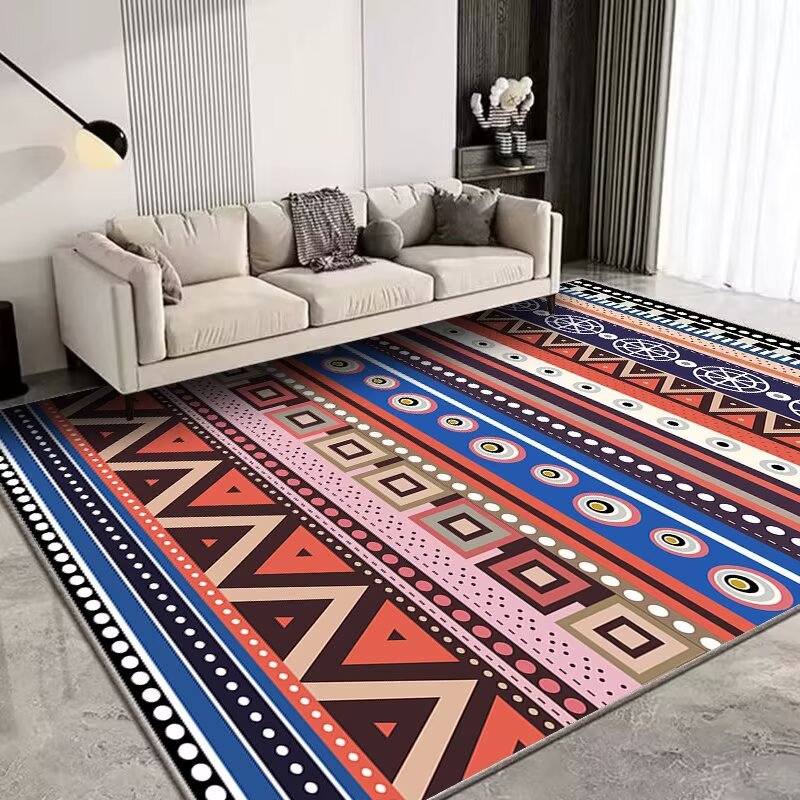 Cross-border modern and simple living room faux cashmere carpet, bedroom, Moroccan household, large area full bedding edge carpet factory