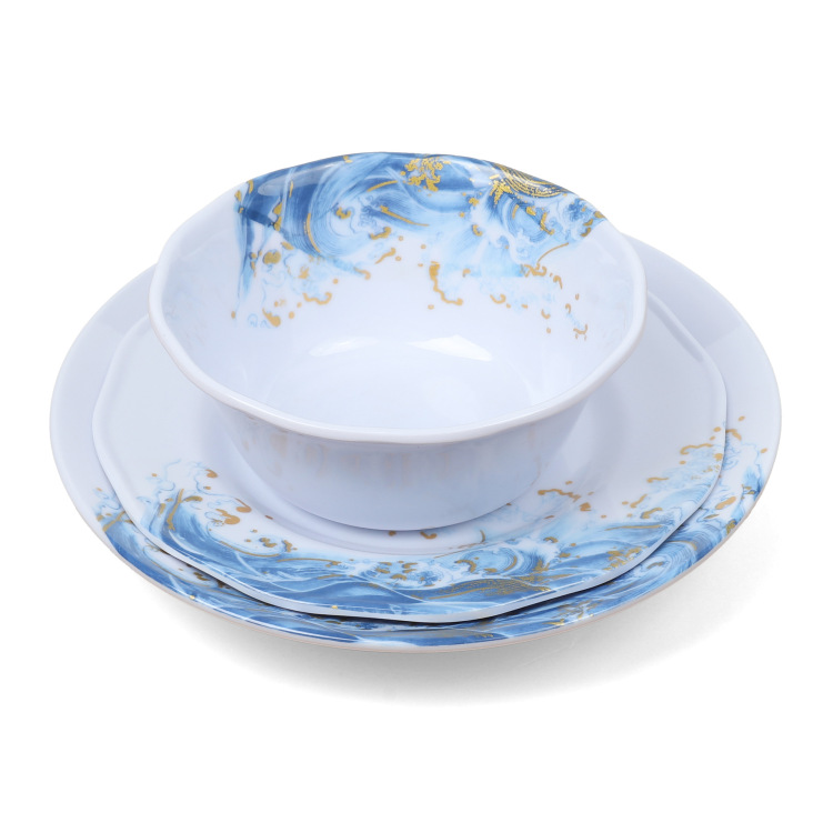 Melamine tableware, imitation porcelain bowls, fruit plates, saucers, covered bowls and melamine dishes are available for export full figure