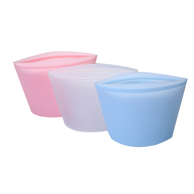 Food-grade silicone sealed fresh-keeping bags, microwave heating bags for fruits and vegetables, refrigerator refrigeration sealed bags Specification image