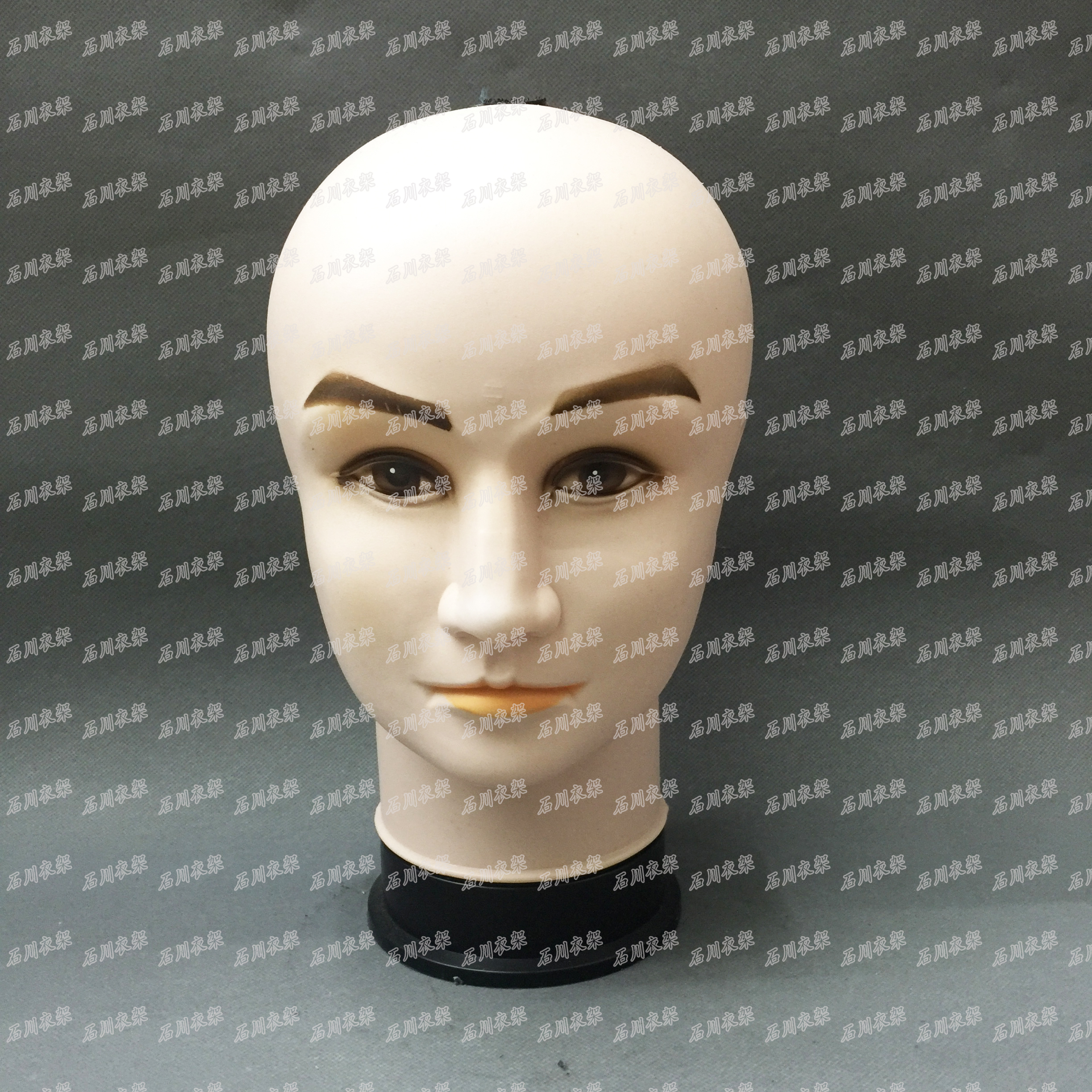 头模展示道具模特头男头模塑料PVC男光头模帽子假发展示头模