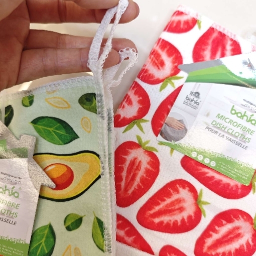 Avocado strawberry digital printing cleaning towel cleaning cloth Specification image