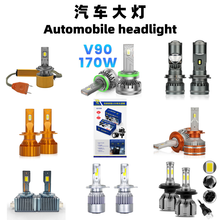 Auto parts LED car lights, auto parts, all models of high-power car headlights, cross-border exclusive supply full figure