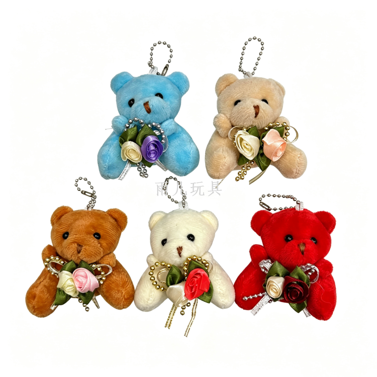 Wholesale of various styles of plush bear pendants, colorful bear dolls, keychains, backpack decorations and small gifts Application Scenario