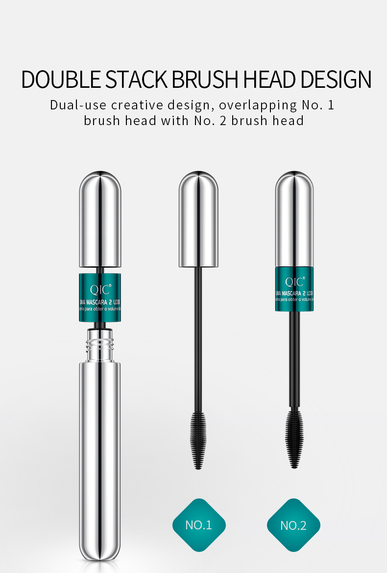 Thick and curly dual-function mascara, set with thick and curly non-distorting mascara primer