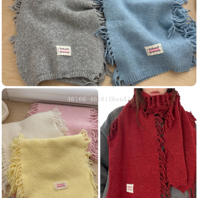 Wholesale of new cross-border export scarves, caterpillar candy long scarves, e-commerce live streaming supply chain details Picture