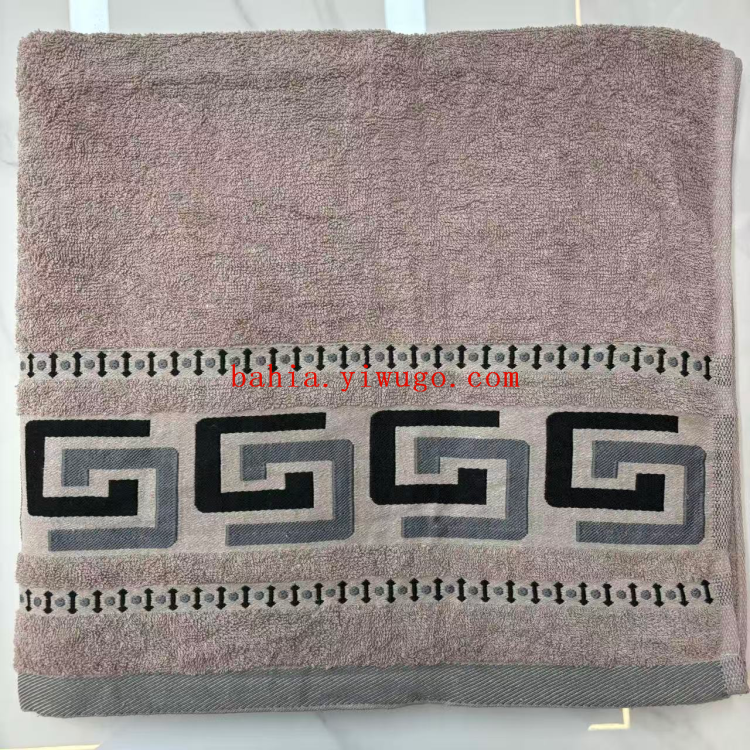 bahia Large-sized embroidered cotton bath towel 90*170cm Household absorbent wrap towel Hotel bath towel bath towel Specification image