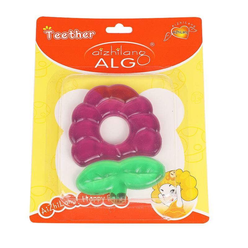 ALG水果形婴幼儿双色注水牙胶 口腔训练咬咬胶 宝宝磨牙安抚玩具细节图