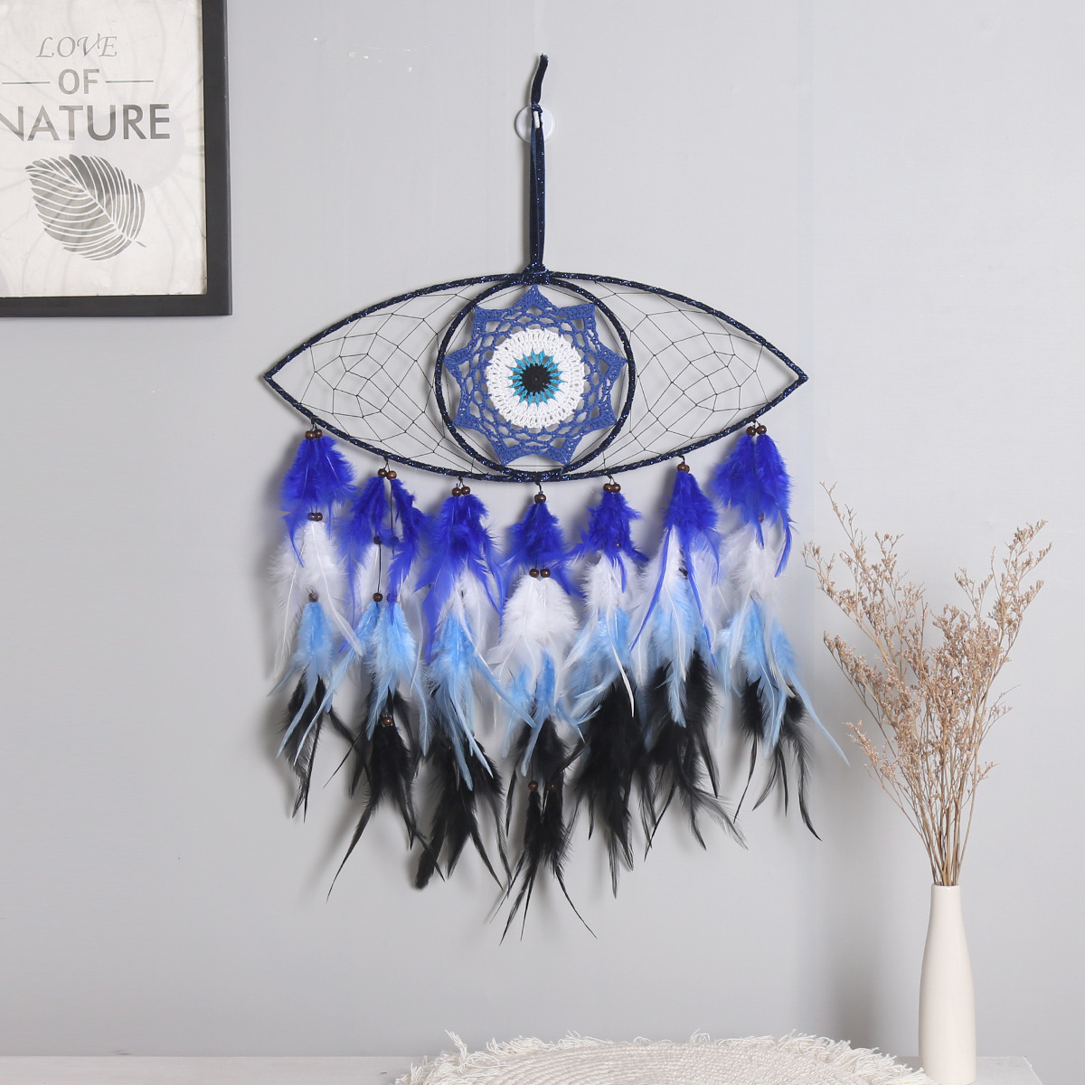 Cross-border best-selling Devil's Eye Home decoration Dreamcatcher, wall decoration, hanging decoration, room decoration Dreamcatcher Specification image
