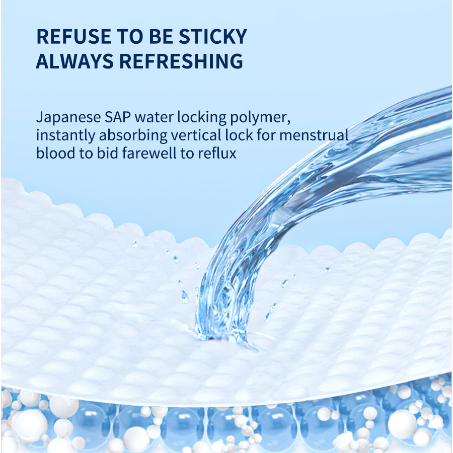 泡泡绵女神日用卫生巾姨妈巾0感透气舒适贴身女士护垫护翼整箱批详情图2