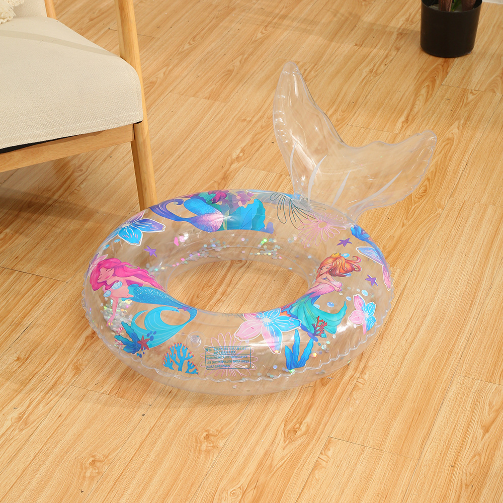 ins popular mermaid swimming ring, children's cute thickened swimming ring, armpit life buoy manufacturer wholesale Item Picture