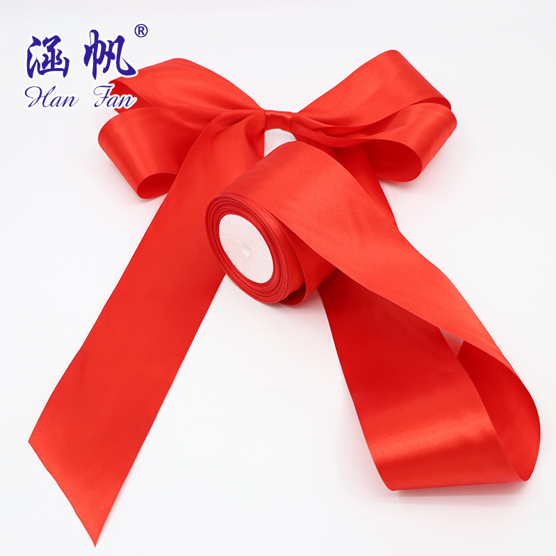 Wholesale of 8CM wide ribbons, ribbon ribbons, wedding supplies, chair backs, bows and webbing from Hanfan Factory Specification image