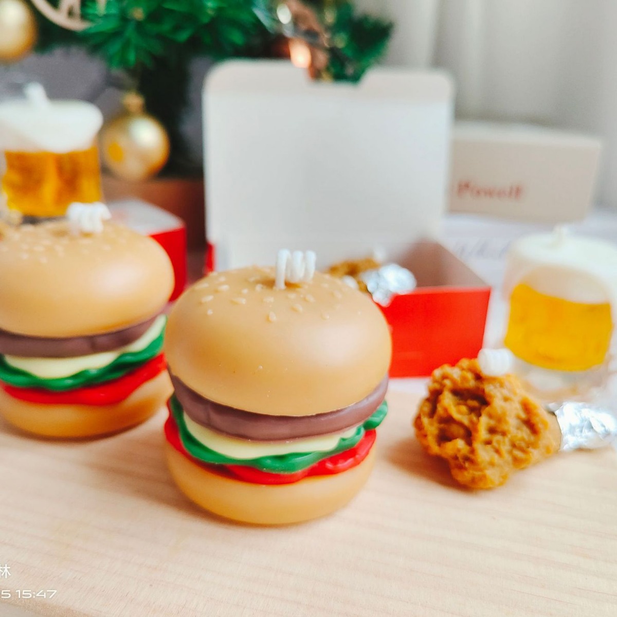 Beer, candles, fried chicken, hamburgers, scented candles, bedroom ornaments, souvenirs, birthday gifts, cross-border creative soy wax details Picture