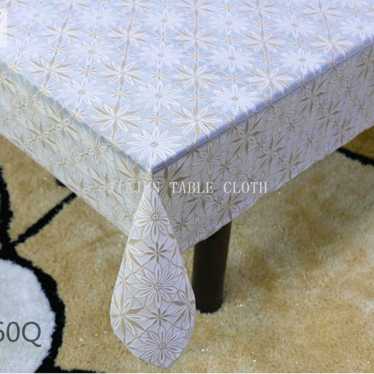 Encaje de PVC américa europa áfrica mantel impermeable antiaceite fácil de limpiar mantel de PVC