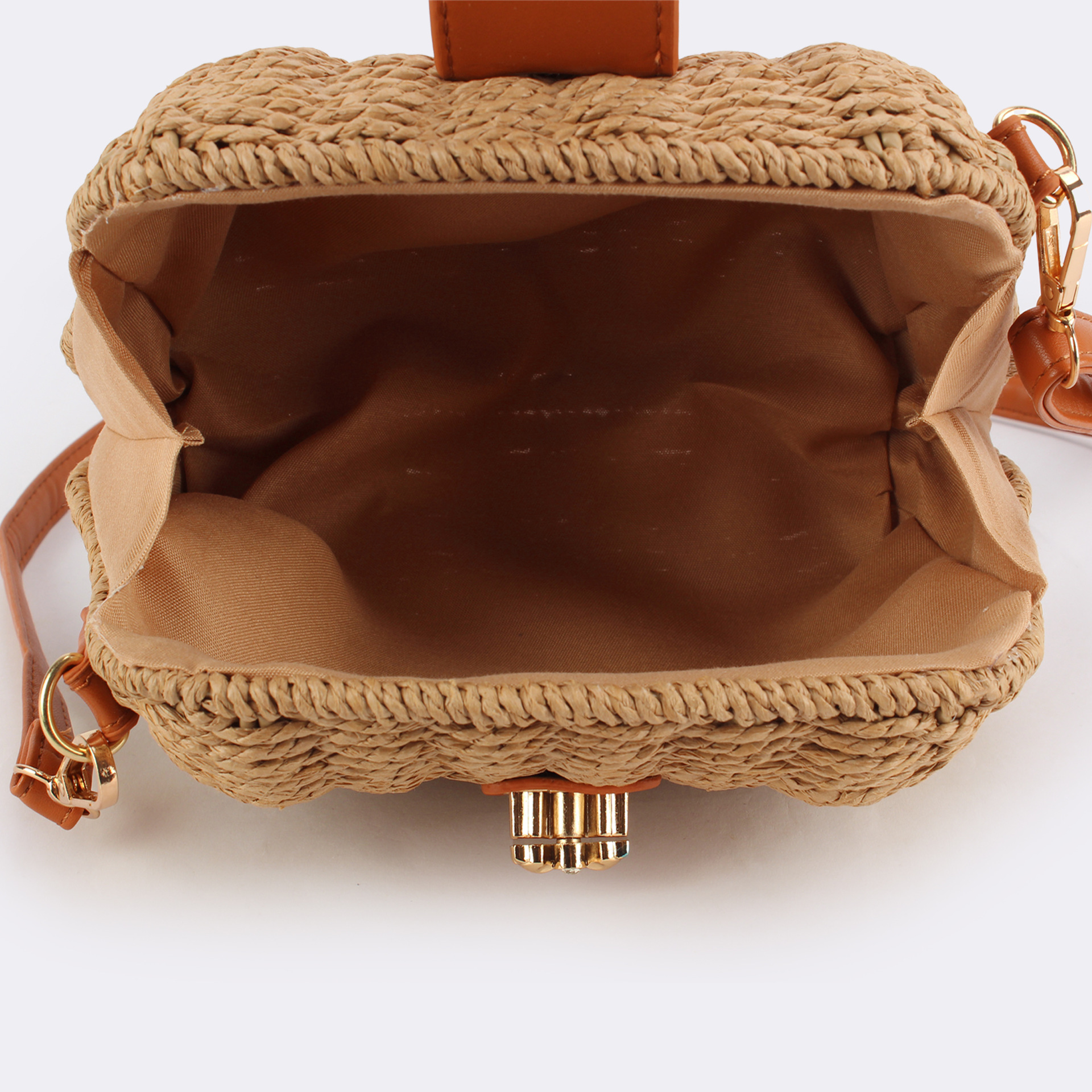 The new crossbody hand-woven bag is a versatile and unique lady's bag for beach vacations, daily leisure, work and commuting details Picture