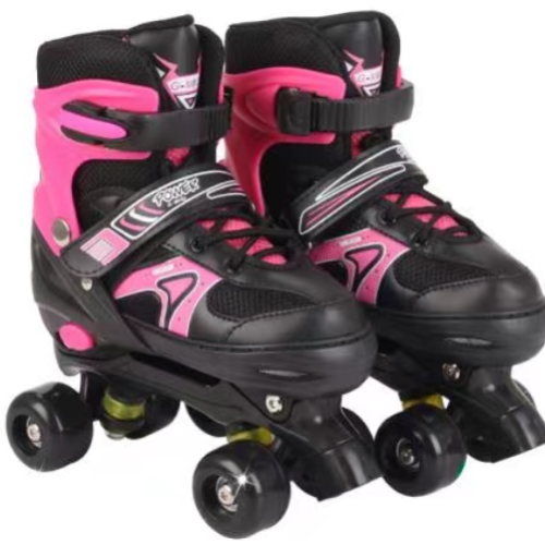 厂家直销新款初学者儿童全闪溜冰鞋套装可调闪光旱冰鞋