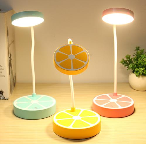 棒棒糖橙子充电led台灯 触摸式可调节护眼学习桌面台灯