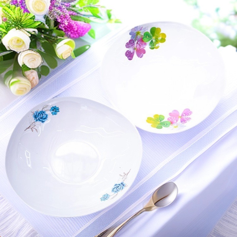 Korean melamine plates, barbecue plates, household round plates, steak plates, Western plates, barbecue plates, melamine tableware wholesale Specification drawing