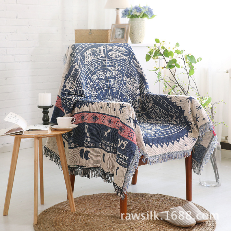 【 Elsie 】 Sofa blanket, sofa towel, wholesale for export, European-style blanket, fabric, warm sofa cushion, sofa cover Item Picture