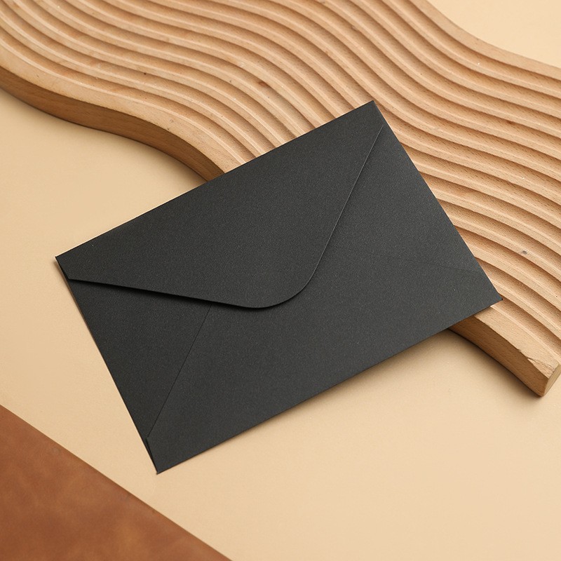Solid color 1ks / 10g color adhesive tape envelope, Western-style European-style No. 3 invitation letter, mini envelope with LOGO Specification drawing