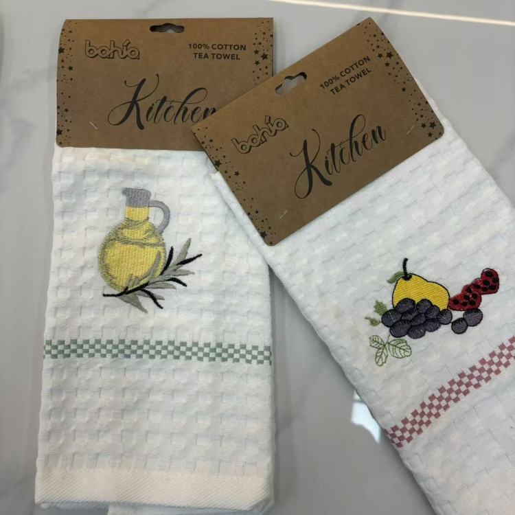 White Waffle patterned tea towels, tea tables, tea tables, cotton tea towels and tea MATS for cross-border trade Item Picture