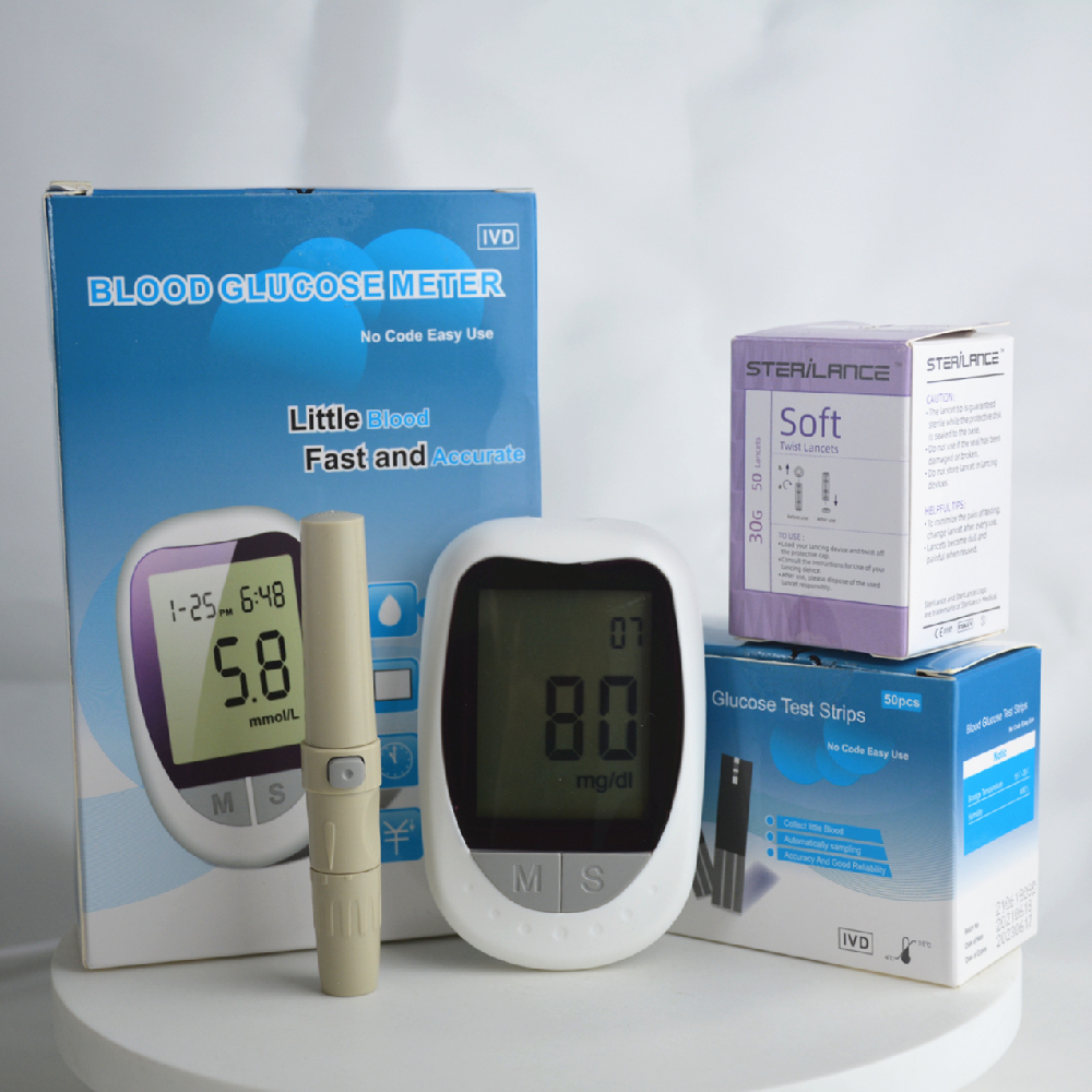 The automatic blood glucose testing instrument for home use in both Chinese and English is only for export full figure