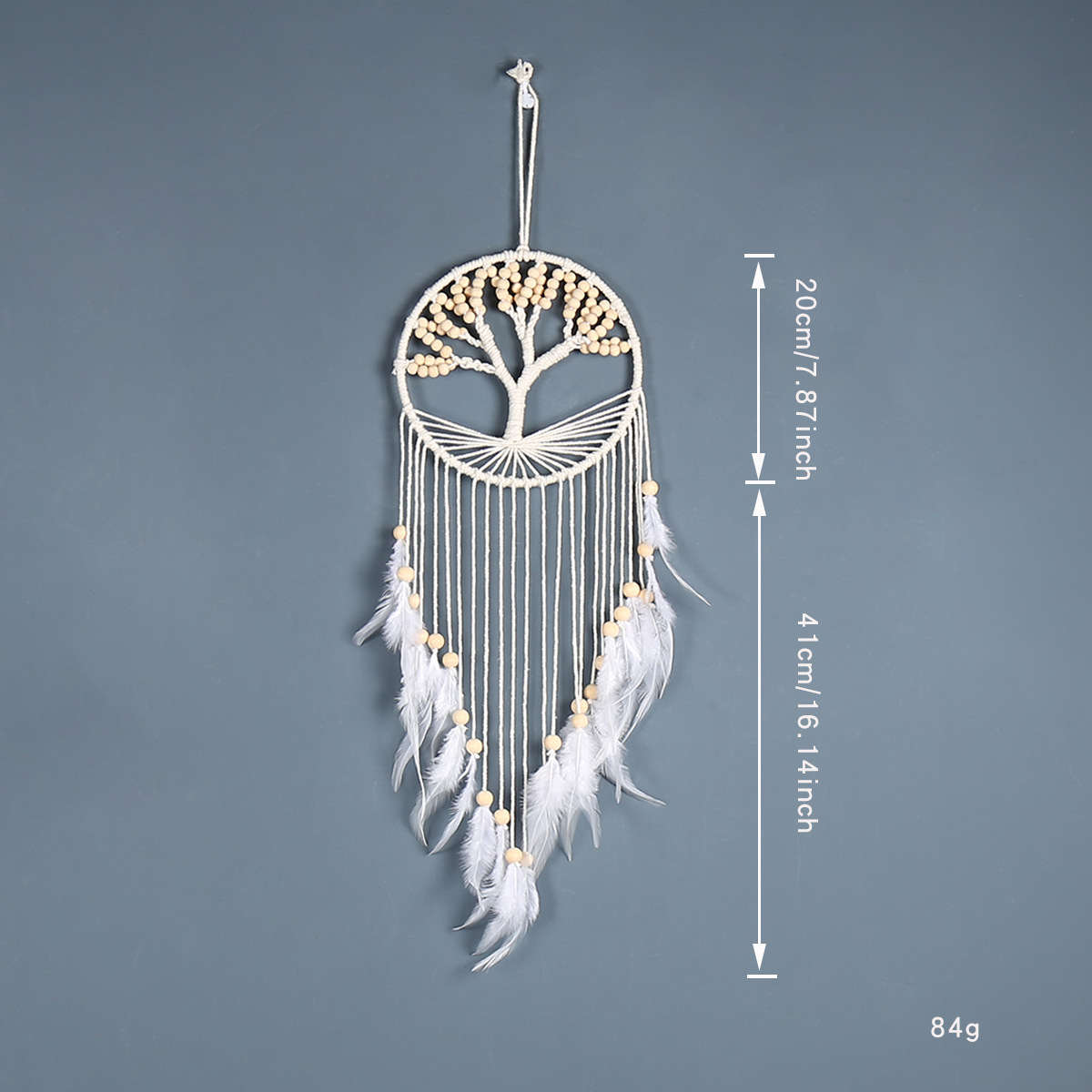 Bohemian-style dreamcatcher home decoration pendant, Indian life tree feather tassel handcrafted decorative item Specification image