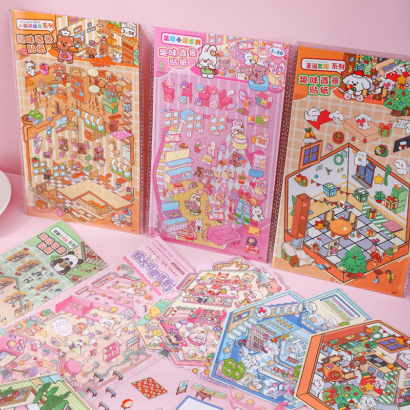 贴纸/立体贴纸/造景贴纸/文具贴纸/水晶3D贴纸产品图