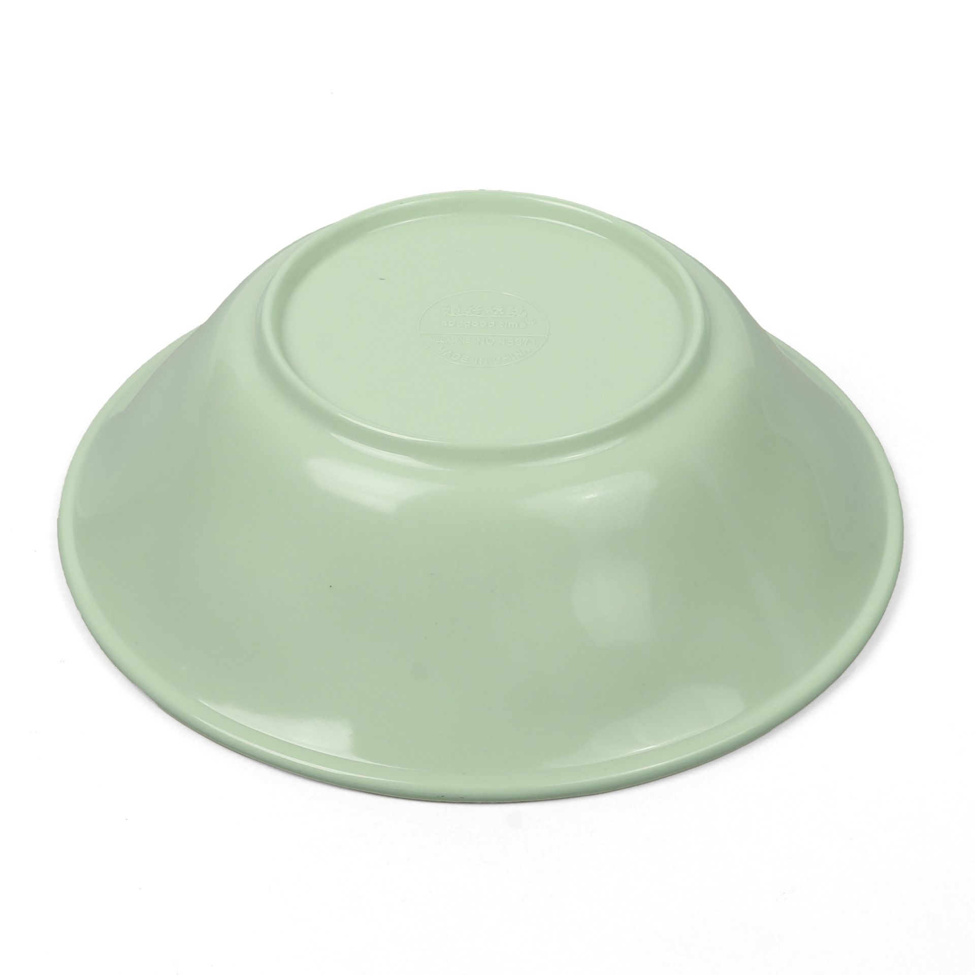 Cross-border green plates, tableware, round plates, flat plates, bowls and plates, commercial fast food plates, round Western plates, wholesale of round dishes Specification image