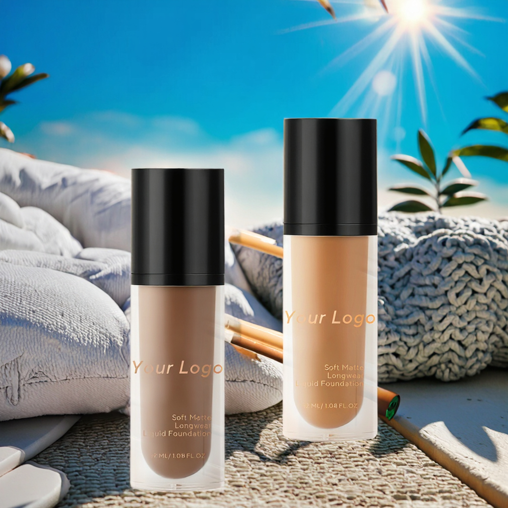 Luxurious concealer Whitening Oil-control Foundation, suitable for dark skin. Unbranded self-owned brand foundation details Picture