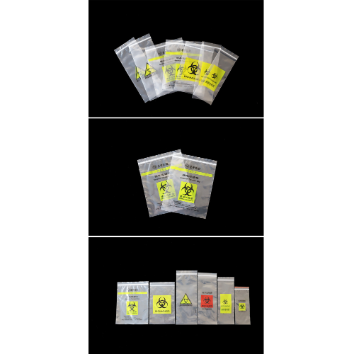 Double-layer self-sealing bags, biological detection specimen bags, medical pathological sample bags, double bone strip self-sealing bags