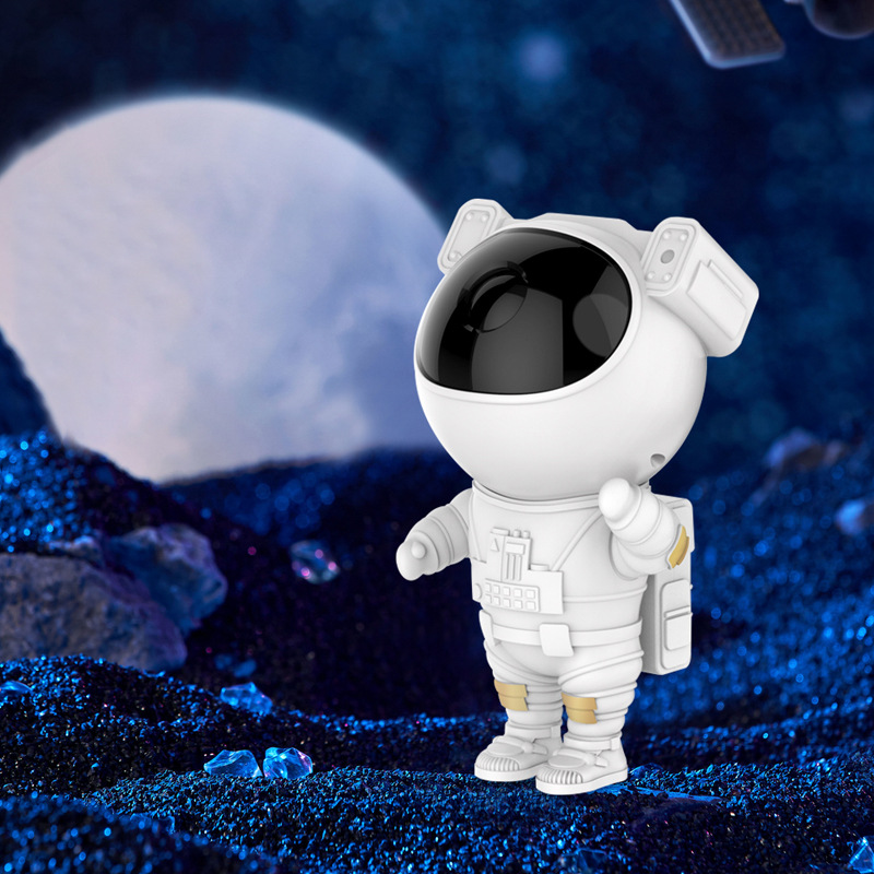 2023爆款宇航员星空投影灯满天星北极光投影氛围灯宇航员小夜灯