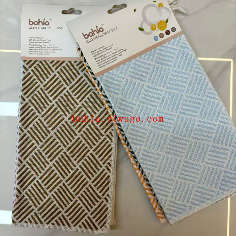 5-piece diagonal striped diamond-shaped dishcloths for stain removal and oil absorption, scouring pads for kitchenware and stove cleaning, bahia details Picture