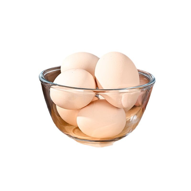 Transparent glass bowl, high-temperature resistant household salad bowl, microwave heating special large soup bowl, instant noodle bowl, plate and bowl set Item Picture