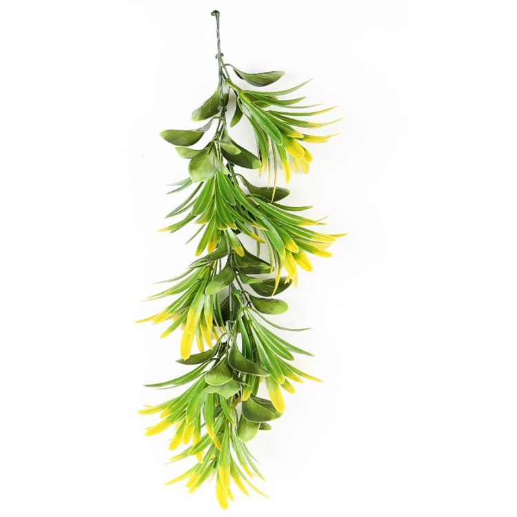 Artificial plants: light green bamboo, cypress, vine, home and outdoor decorative flowers, artificial hanging vines, artificial plastic plants Application Scenario