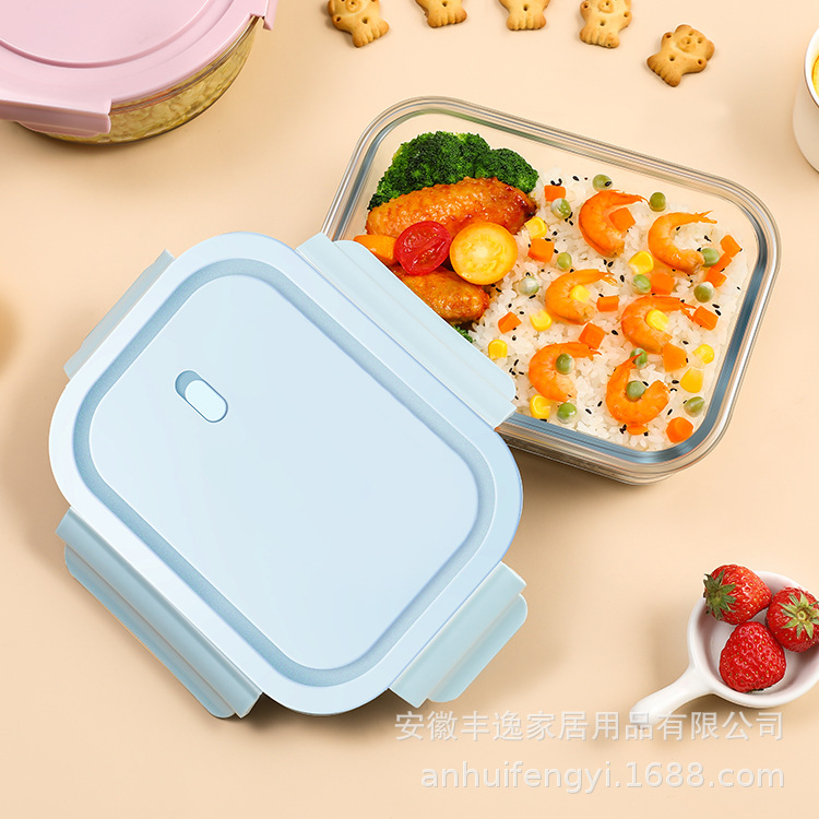 Infant and toddler glass food storage boxes, baby food boxes, round small food storage bowls, microwave oven, oven, mini lunch boxes details Picture