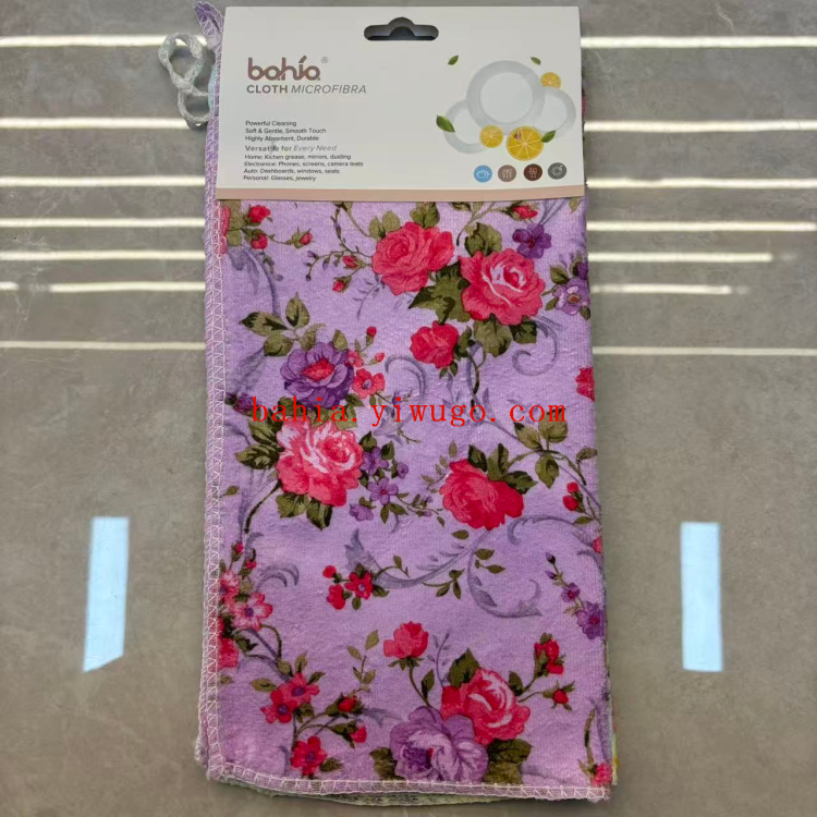 Digital printed cloth, 30*30cm, dishwashing cloth, degreasing and cleaning cloth, scouring pad