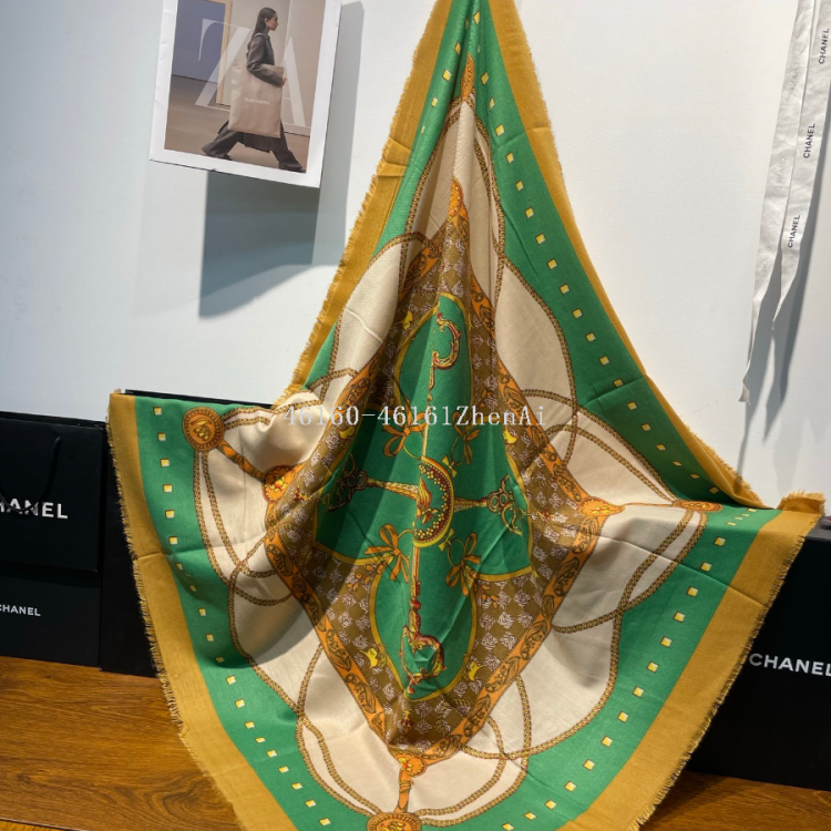 New cross-border export cash on delivery e-commerce live streaming fashionable classic velvet printed square towels supply chain Specification image
