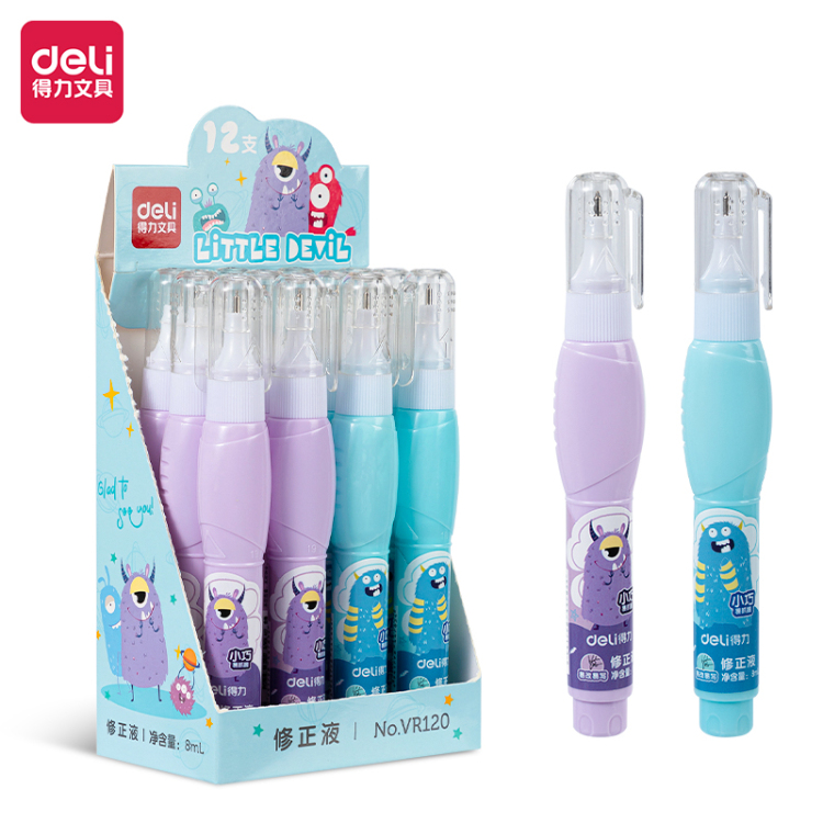 Deli Student Stationery Creative Little Hungry Devil Family 8ML Correction Fluid details Picture