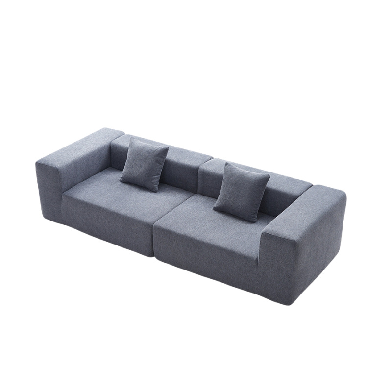 Cross-border vacuum compression sofa, Italian minimalist cotton and linen fabric, detachable and washable, large and small apartment block straight row sofa Application Scenario