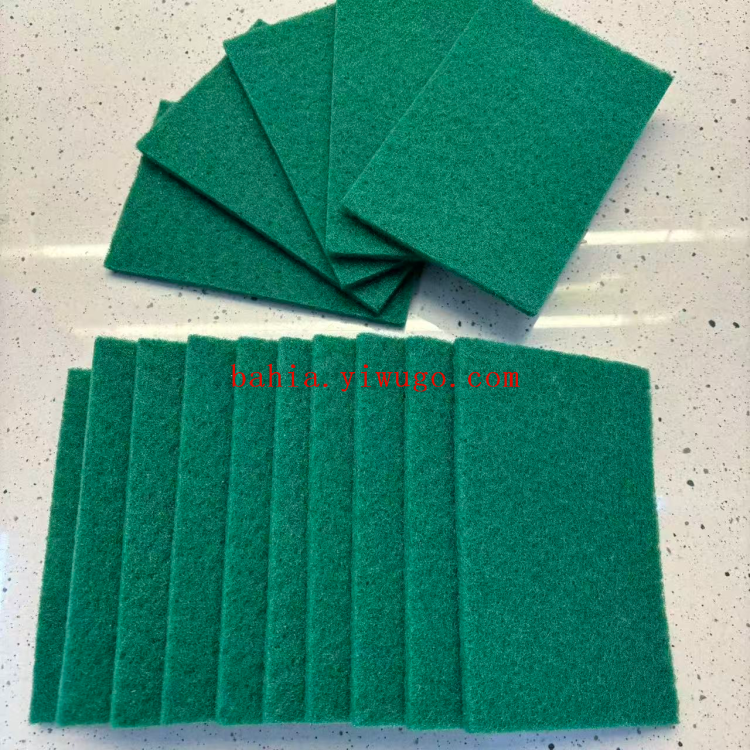 Needle-punched, spray-bonded, sand-free scouring pad, kitchen pot scrubbing, dish washing sponge, cleaning, stain and degreasing cloth, bahia Specification image