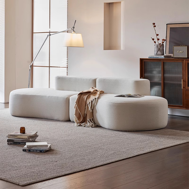 Cross-border compressed vacuum sofa, modern art, Internet celebrity, irregular-shaped creative compressed vacuum living room, bedroom, cream style