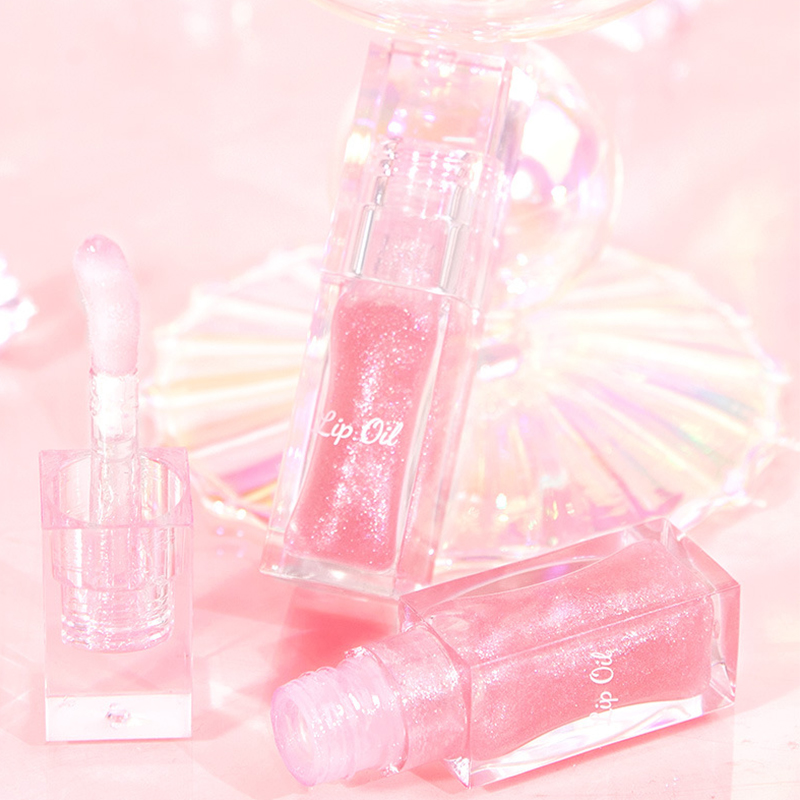 Vegan glitter lip gloss beauty care product: Rich, hydrating, lustrous, long-lasting, and waterproof makeup details Picture